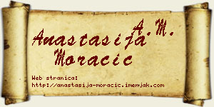 Anastasija Moračić vizit kartica